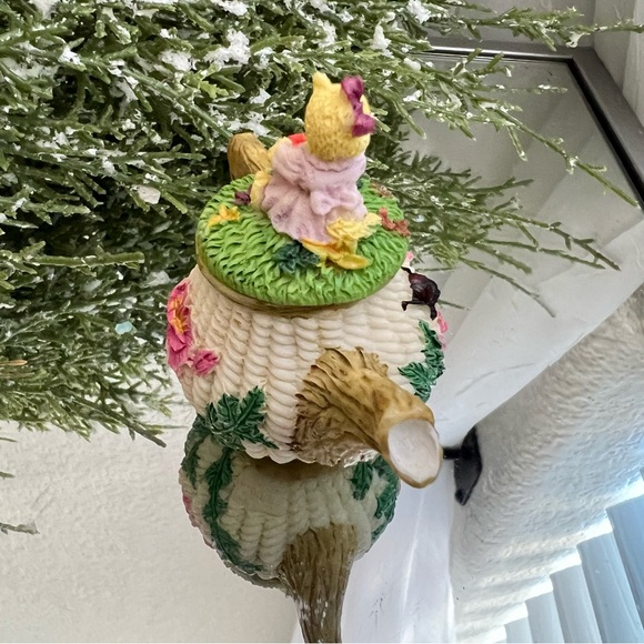 🫖 Vintage 1997 Miniature Teapot w Cat & Flowers - Picture 7 of 8